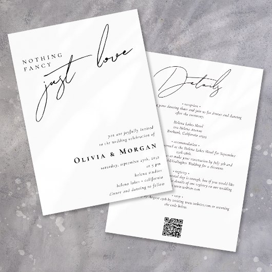 Elegante kalligrafie moderne QR-code details bruil Kaart