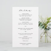Elegante kalligrafie moderne trouwmenu (Staand voorkant)