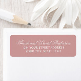 Elegante kalligrafie Moderne typografie Dusty Pink Etiket