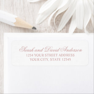 Elegante kalligrafie Moderne typografie Dusty Pink Etiket