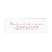 Elegante kalligrafie Moderne typografie Dusty Pink Etiket (Voorkant)