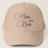 Elegante kalligrafie moeder van de bruid bruiloft trucker pet (Voorkant)