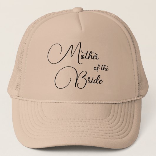 Elegante kalligrafie Moeder van de bruid Trucker Pet (Voorkant)