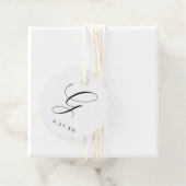 Elegante kalligrafie monogram initiaal G bruiloft Bedankjes Labels (In situ)