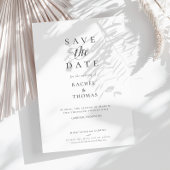 Elegante kalligrafie monogram zwart wit bruiloft save the date