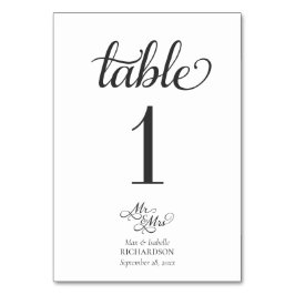 Elegante kalligrafie Mr en Mrs Wedding Kaart