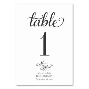 Elegante kalligrafie Mr en Mrs Wedding Kaart