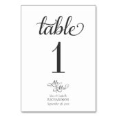 Elegante kalligrafie Mr en Mrs Wedding Kaart (Voorkant)