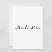 Elegante kalligrafie Mr & Mrs bruiloft uitnodiging (Voorkant)