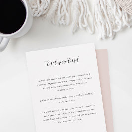 Elegante kalligrafie multifunctioneel aanpasbaar informatiekaartje