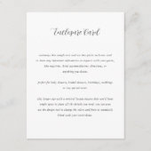 Elegante kalligrafie multifunctioneel aanpasbaar informatiekaartje (Voorkant)