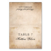 Elegante kalligrafie Naam perkament bruiloft Kaart (Voorkant)