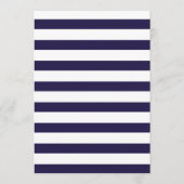 Elegante kalligrafie Navy Blue Script Trouwmenu Menu (Achterkant)