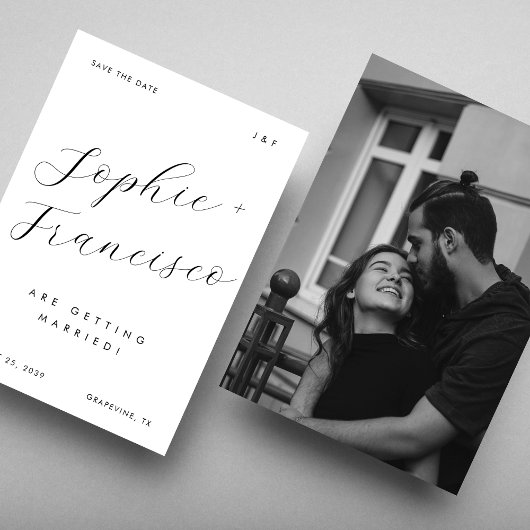 Elegante kalligrafie noemt minimalistische chique  save the date