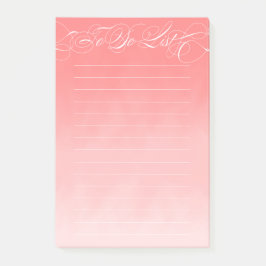 Elegante kalligrafie om te doen lijst koraal roze  post-it® notes