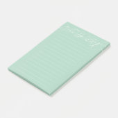 Elegante kalligrafie om te doen Lijst Mint Green Post-it® Notes (Schuin)