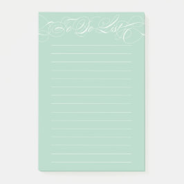 Elegante kalligrafie om te doen Lijst Mint Green Post-it® Notes