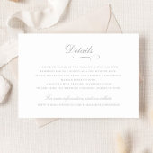 Elegante kalligrafie Ornament Script bruiloft deta Kaart