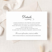 Elegante kalligrafie Ornament Script bruiloft deta Kaart