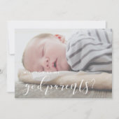 Elegante kalligrafie peetouders voorstel kaart (Voorkant)