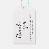 Elegante kalligrafie Pensioen Partij Cadeaulabel (Achterkant)