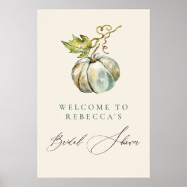 Elegante kalligrafie pompoen Vrijgezellenfeest wel Poster