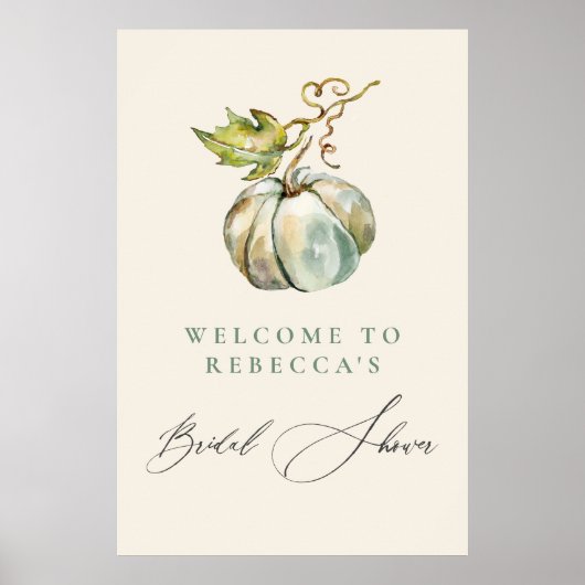 Elegante kalligrafie pompoen Vrijgezellenfeest wel Poster (Voorkant)