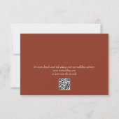 Elegante kalligrafie QR-code bloemrijke boho bruil Save The Date (Achterkant)