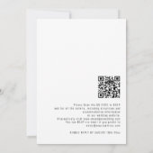Elegante kalligrafie QR-code elke kleur bruiloft Kaart (Achterkant)