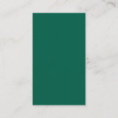 Elegante Kalligrafie QR Code Emerald Bruiloft RSVP Informatiekaartje (Achterkant)