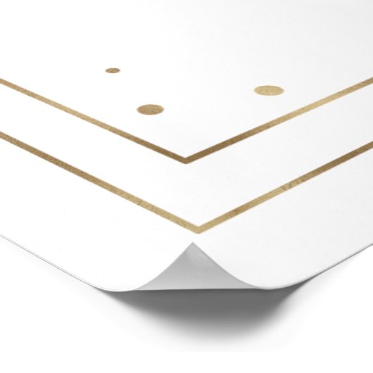 Elegante kalligrafie QR-code trouwontvangstbord Poster (Hoek)