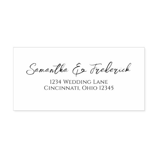 Elegante kalligrafie Retouradres Aangepast Zelfinktende Stempel (Design)