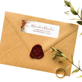 Elegante kalligrafie Romantische bloem Boho bruilo Etiket