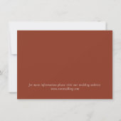 Elegante kalligrafie Romantische bloemige Boho-huw Save The Date (Achterkant)