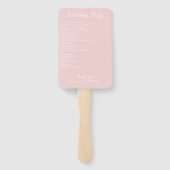 Elegante kalligrafie romantische roze bruiloft pro handwaaier (Achterkant)