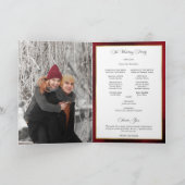 Elegante kalligrafie rood en gouden bruiloft programma (Binnen)