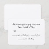 Elegante kalligrafie RSVP kaart (Voorkant / Achterkant)