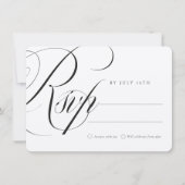 Elegante kalligrafie RSVP kaart bruiloft (Voorkant)