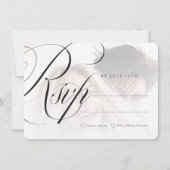 Elegante kalligrafie RSVP kaart bruiloft (Voorkant)