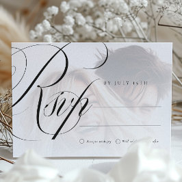Elegante kalligrafie RSVP kaart bruiloft