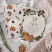 Elegante kalligrafie rustiek Sinaasappel 30e verja Kaart