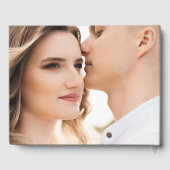 Elegante kalligrafie Sage Groene Foto Bruiloft Gastenboek (Achterkant)