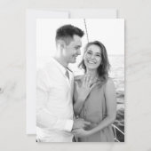 Elegante kalligrafie Sage Groene Foto Bruiloft Save The Date (Achterkant)