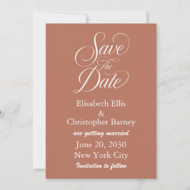 Elegante kalligrafie Save the Date Huwelijk  Kaart