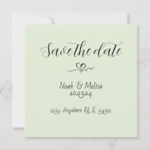 Elegante kalligrafie save-the-date uitnodigingen