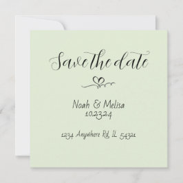 Elegante kalligrafie save-the-date uitnodigingen