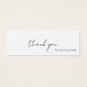 Elegante kalligrafie Scrip dank u voor uw bestelli Mini Visitekaartjes (Voorkant)