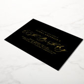Elegante kalligrafie script 65ste verjaardagsfeest folie uitnodiging (Gedraaid)