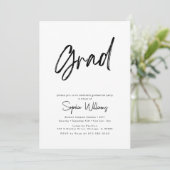 Elegante kalligrafie script afstudeerfeest kaart (Staand voorkant)