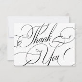 Elegante kalligrafie script bericht bruiloft bedankkaart (Voorkant)